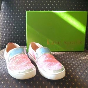Kate Spade Glitter Pink Cadillac Tennis shoes